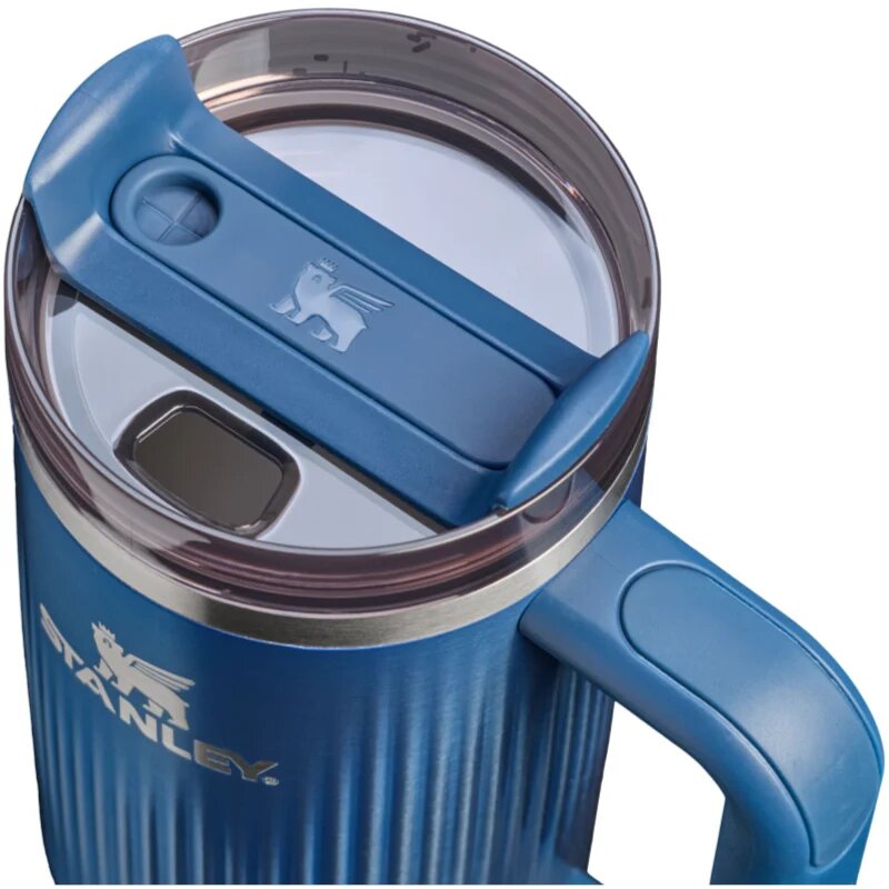 Stanley Quencher H2.O FlowState™ Fluted Tumbler nerezový tumbler s brčkem střední Glacial Blue Shine 890 ml