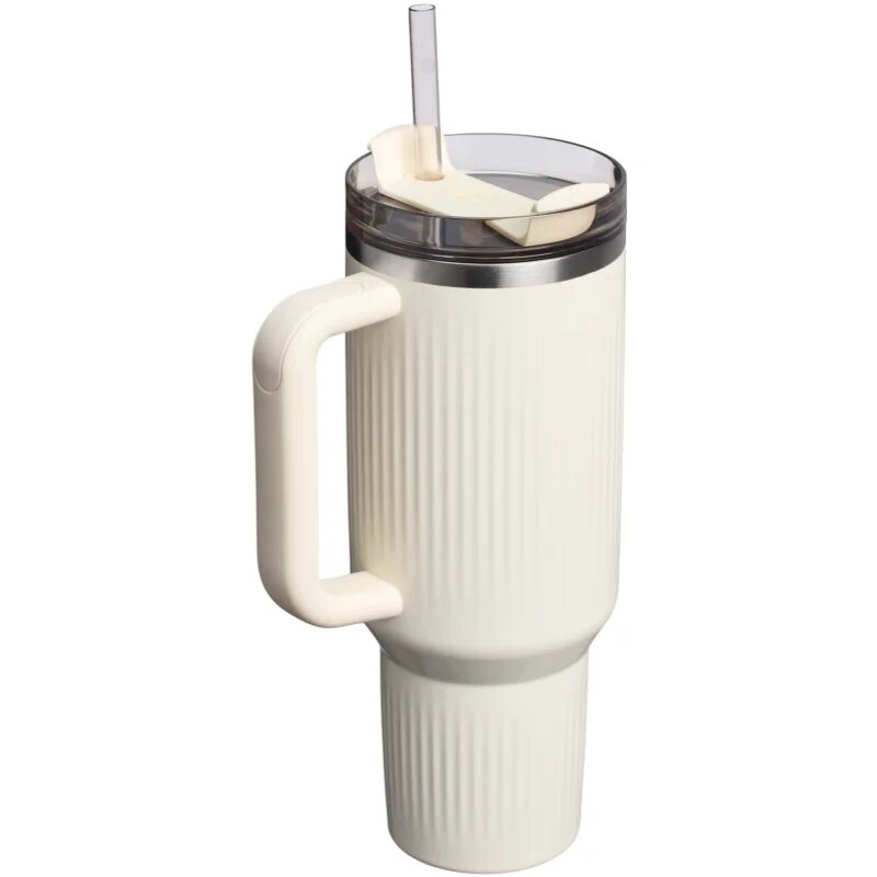 Stanley Quencher H2.O FlowState™ Fluted Tumbler nerezový tumbler s brčkem velký Cream Gloss 1 ks