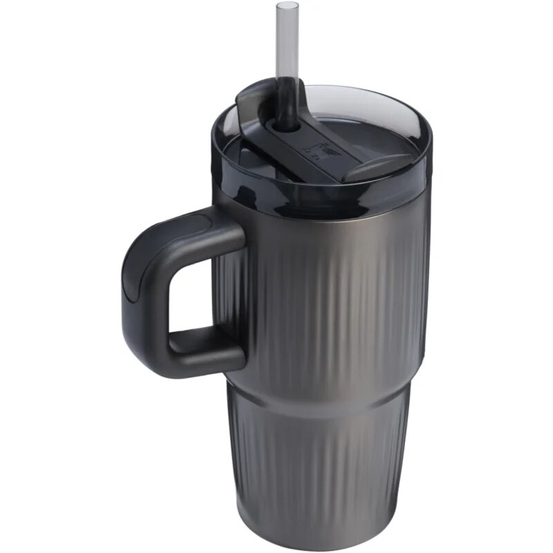 Stanley Quencher H2.O Fluted Tumbler nerezový tumbler s brčkem malý Black PVD 1 ks