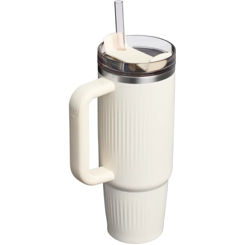 Stanley Quencher H2.O Fluted Tumbler nerezový tumbler s brčkem velký cream gloss 1 ks