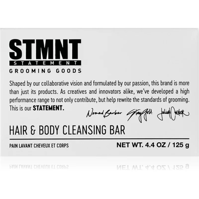 STMNT Care Hair & Body Cleansing Bar čisticí tuhé mýdlo na vlasy vousy a tělo 125 g