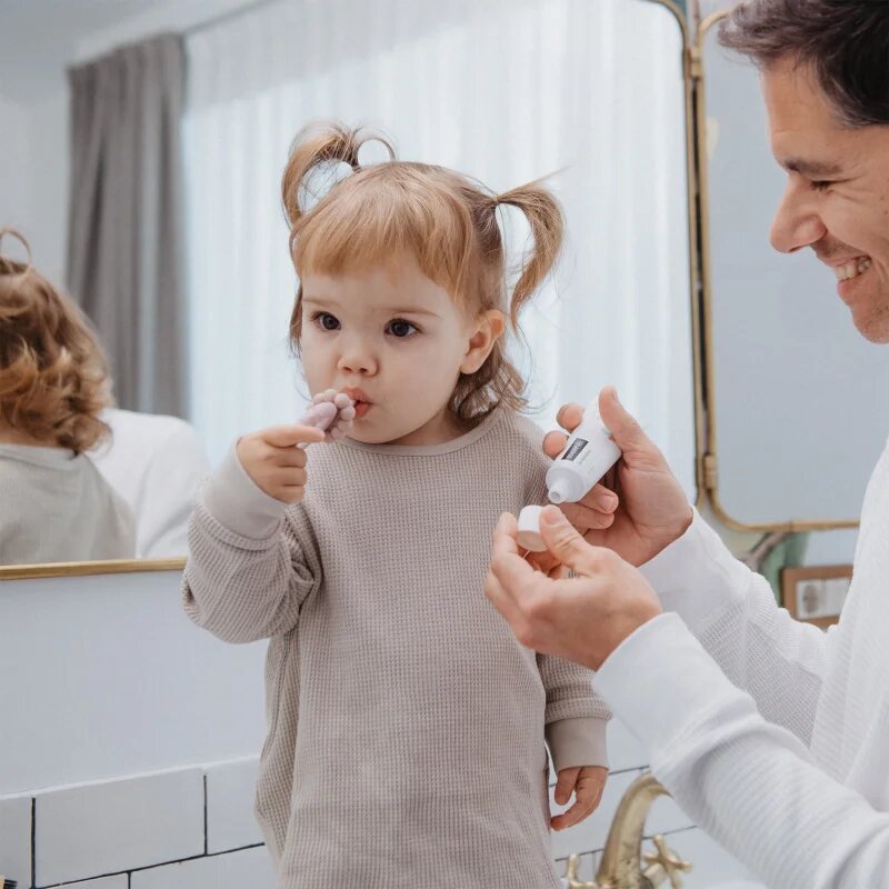 Suavinex Baby Training Toothbrush zubní kartáček pro děti 0-2 y Blue 1 ks