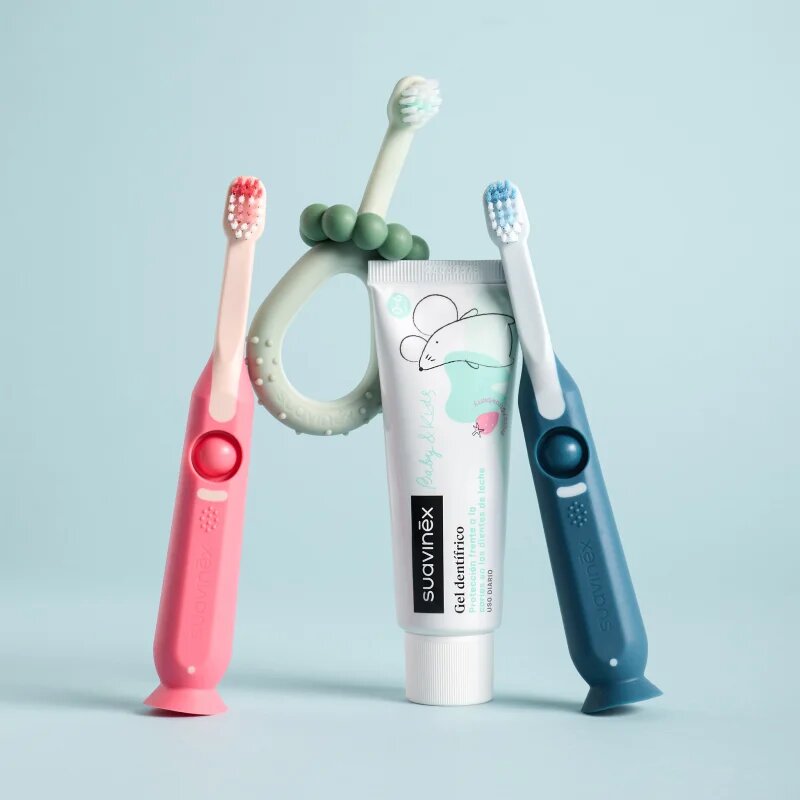 Suavinex Baby Training Toothbrush zubní kartáček pro děti 0-2 y Green 1 ks