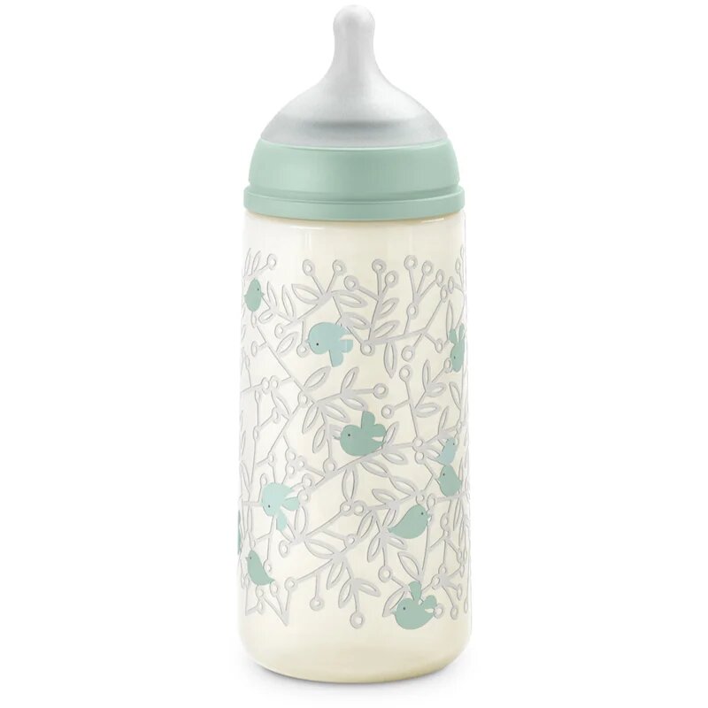 Suavinex Birdies Anticolic Baby Bottle kojenecká láhev Green 360 ml