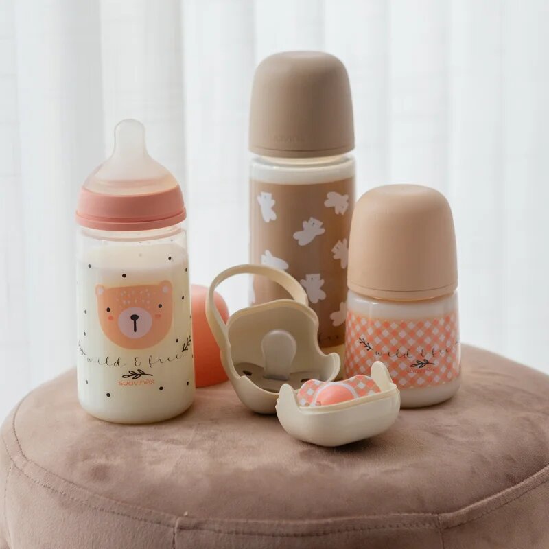 Suavinex Birdies Anticolic Baby Bottle kojenecká láhev Pink 270 ml