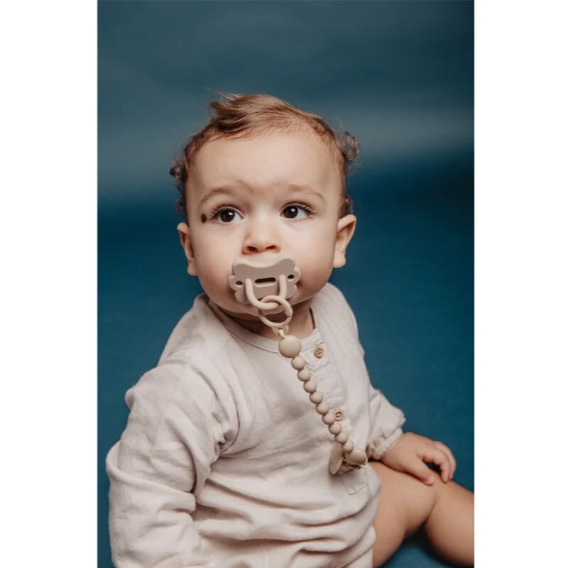 Suavinex Colour Essence Soother Holder klip na dudlík Beige 1 ks