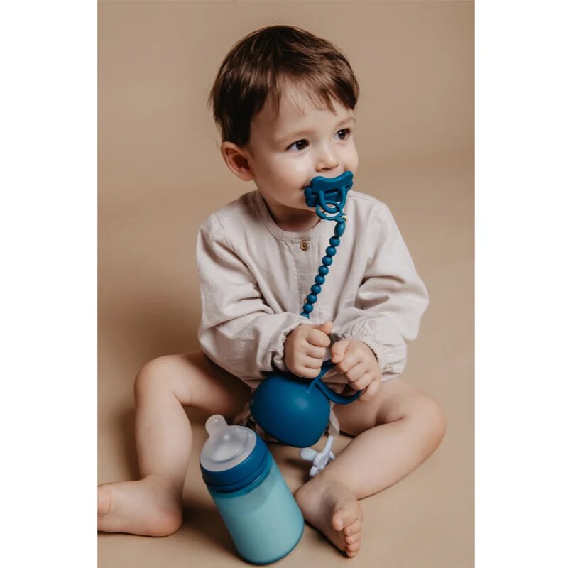 Suavinex Colour Essence Soother Holder klip na dudlík Blue 1 ks