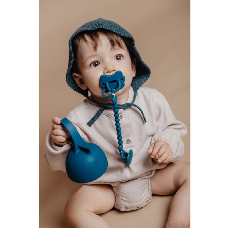 Suavinex Colour Essence Soother Holder klip na dudlík Ocean Blue 1 ks