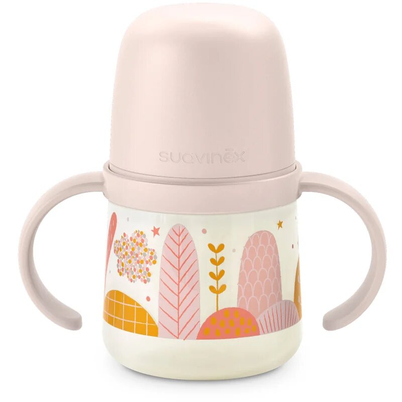 Suavinex Dreams First dětská láhev s držadly Pink 6 m+ 1 ks