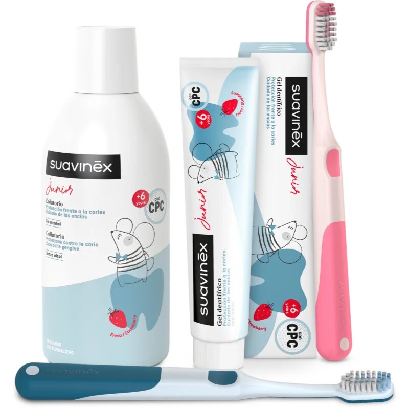 Suavinex Junior 6 y+ zubní kartáček pro děti Blue 1 ks