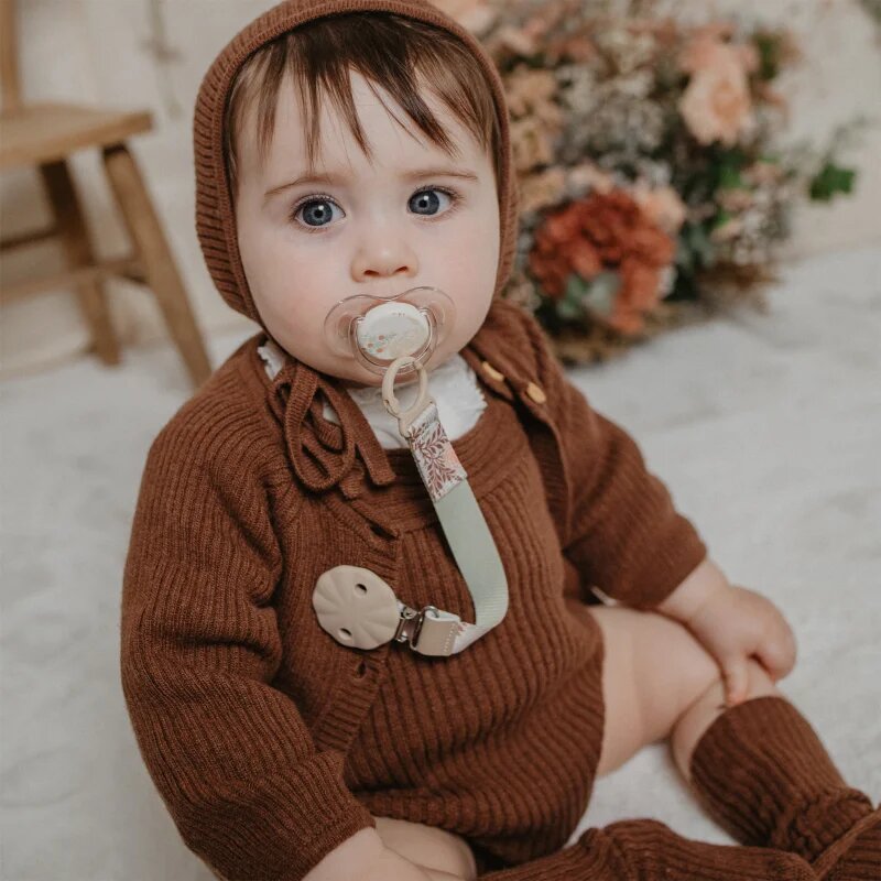 Suavinex Poetry Soother Ribbon Clip klip na dudlík Creamy 1 ks