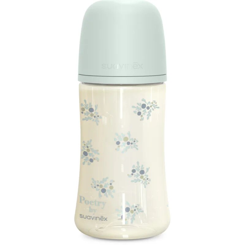 Suavinex Poetry SX Pro Physiological M kojenecká láhev 3 m+ Medium Flow - Blue 1 ks