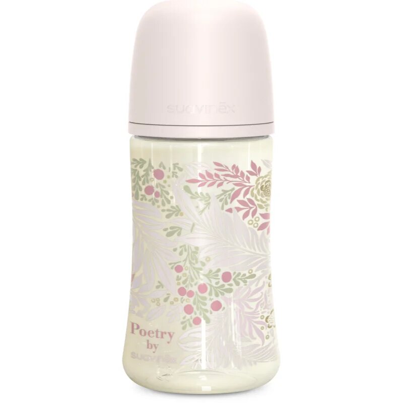 Suavinex Poetry SX Pro Physiological M kojenecká láhev 3 m+ Medium Flow - Pink 1 ks