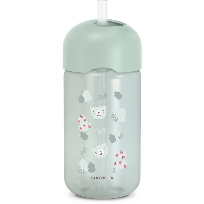 Suavinex Wild & Free Bottle láhev s brčkem Green 18m+ 340 ml