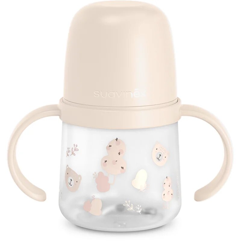 Suavinex Wild & Free Bottle With Soft Spout láhev s držadly Pink 150 ml