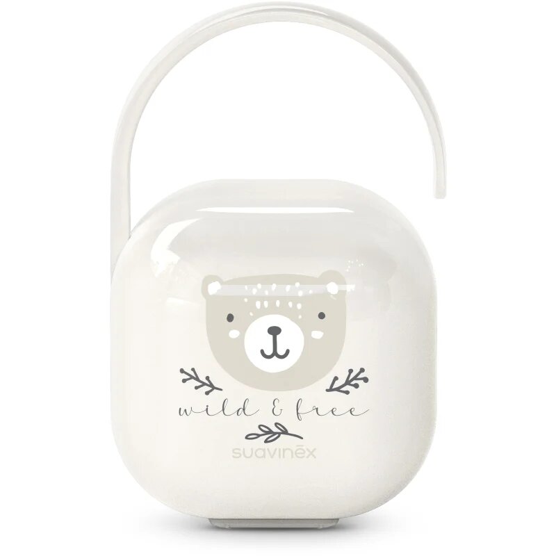 Suavinex Wild & Free Soother Holder krabička na dudlík Beige 1 ks