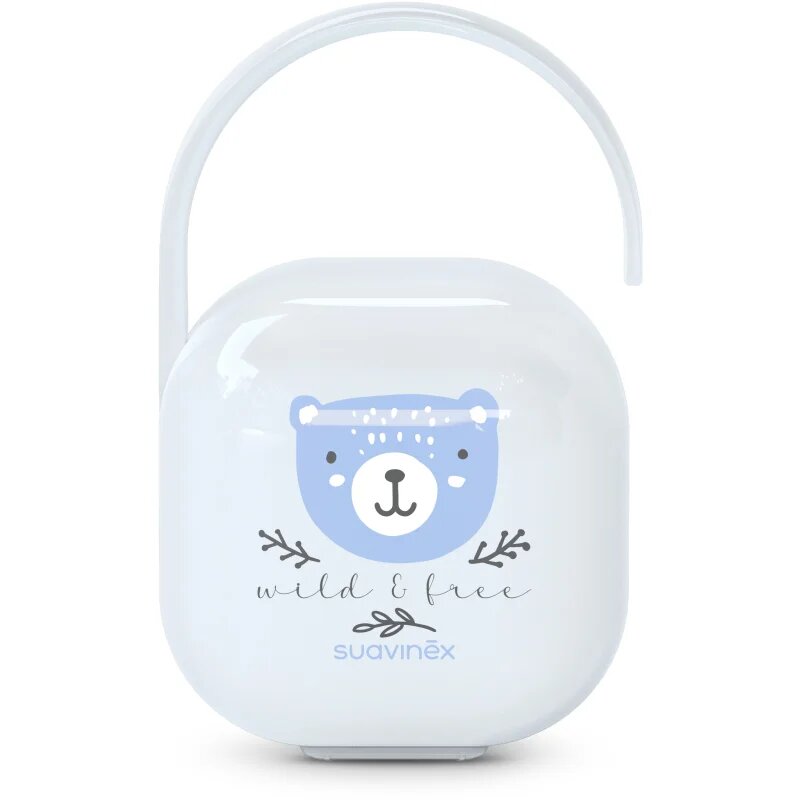Suavinex Wild & Free Soother Holder krabička na dudlík Blue 1 ks