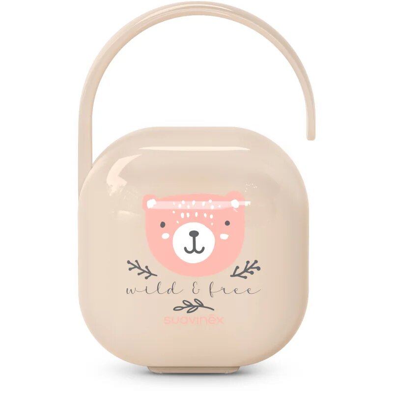 Suavinex Wild & Free Soother Holder krabička na dudlík Pink 1 ks