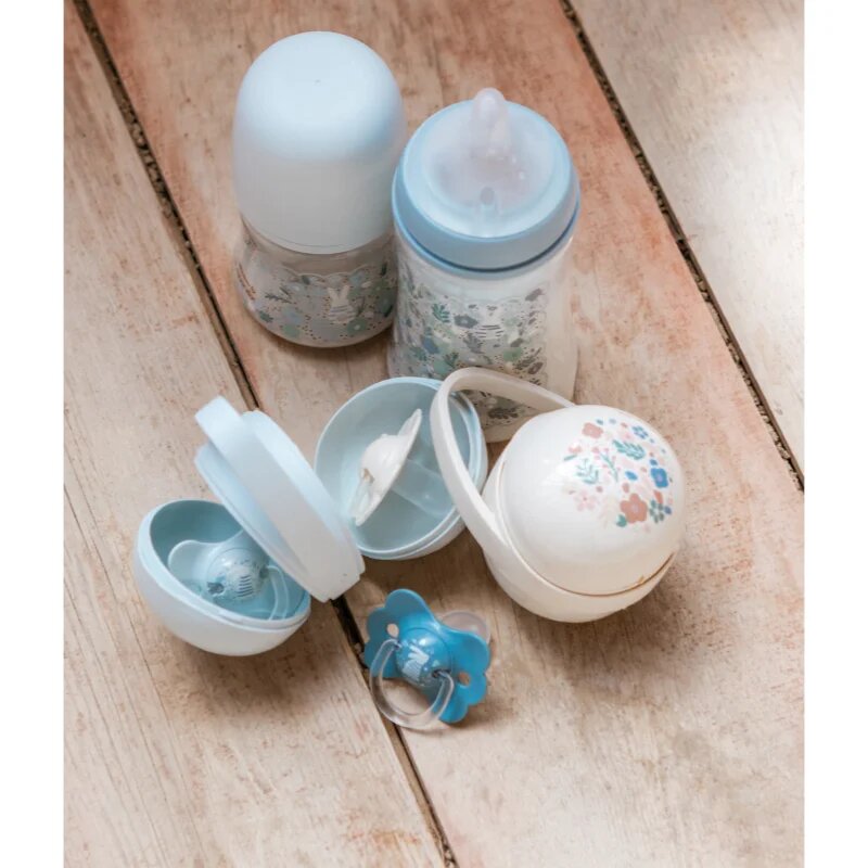 Suavinex Wonderland Duo Soother Case krabička na dudlík Blue Bunny 1 ks