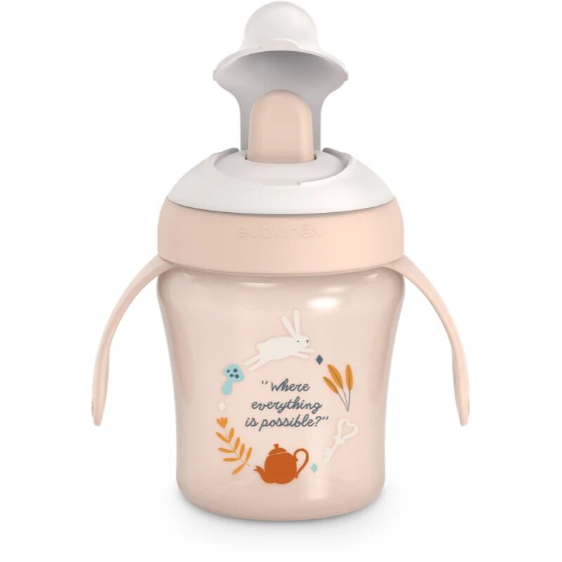 Suavinex Wonderland Learning Cup tréninkový hrnek Rose 1 ks