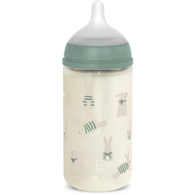 Suavinex Wonderland SX PRO +3 MF dětská láhev Green Rabbit 240 ml