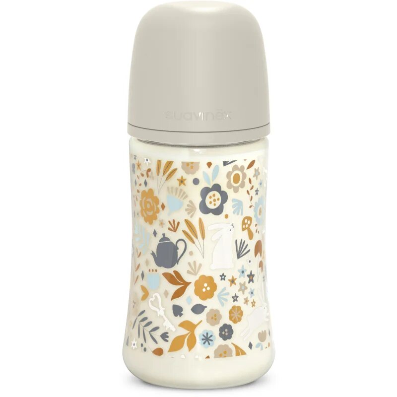 Suavinex Wonderland SX Pro Physiological Anti-Colic kojenecká láhev M Medium Flow 3 m+ Liberty Cream 1 ks
