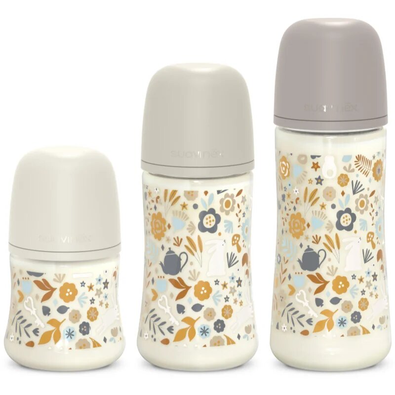 Suavinex Wonderland SX Pro Physiological Anti-Colic kojenecká láhev M Medium Flow 3 m+ Liberty Cream 1 ks