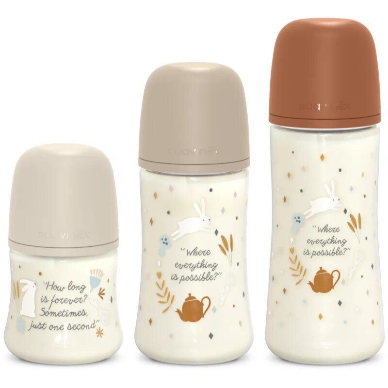 Suavinex Wonderland SX Pro Physiological Anti-Colic kojenecká láhev S Slow Flow 0 m+ Cream 1 ks