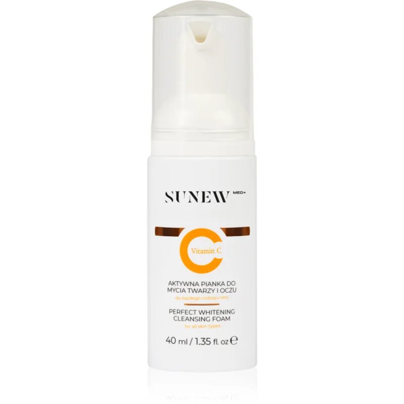 SUNEWMED+ Active Foaming Cleanser Face and Eye Makeup Removal čisticí a odličovací pěna s vitaminem C 40 ml