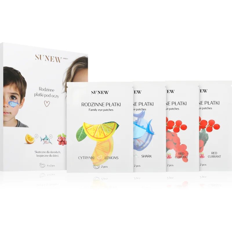 SUNEWMED+ Family Eye Patches regenerační hydrogelové polštářky pod oči s ceramidy 4x2 ks