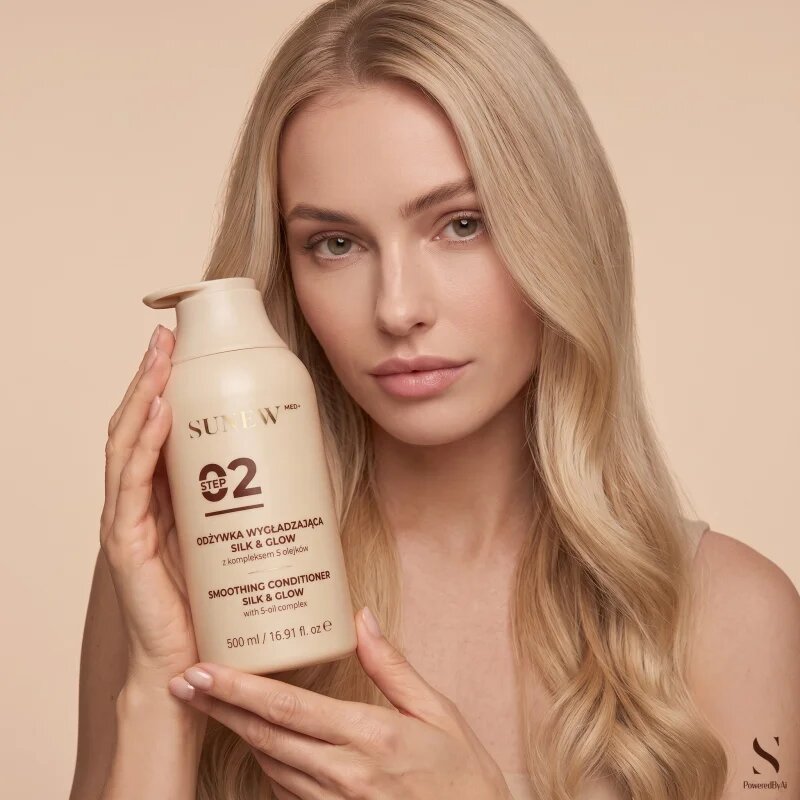 SUNEWMED+ Silk & Glow Repairing Conditioner vyhlazující kondicionér pro lesk a hebkost vlasů 500 ml