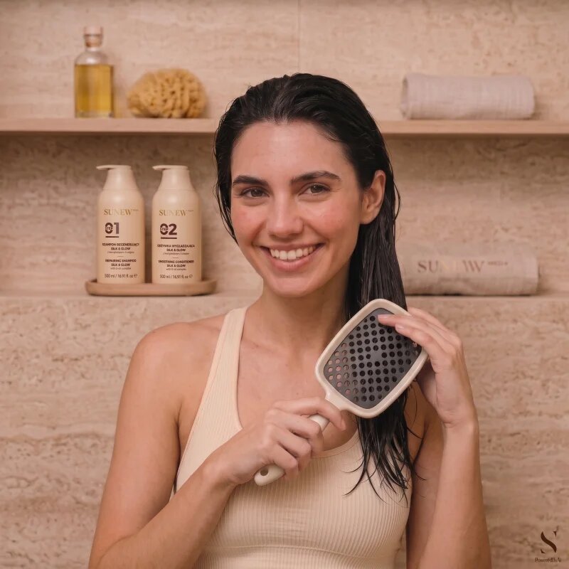 SUNEWMED+ Silk & Glow Repairing Conditioner vyhlazující kondicionér pro lesk a hebkost vlasů 500 ml