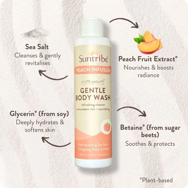 Suntribe Gentle Body Wash jemný sprchový gel s broskvovým extraktem 200 ml