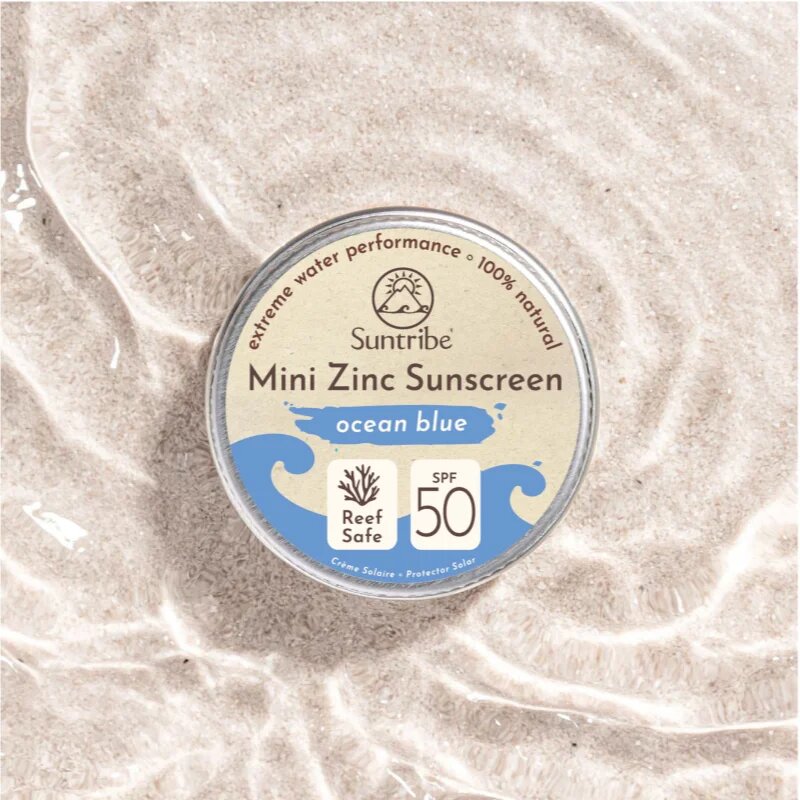 Suntribe Mini Zinc Sunscreen minerální ochranný krém na obličej a tělo SPF 50 Ocean Blue 15 g