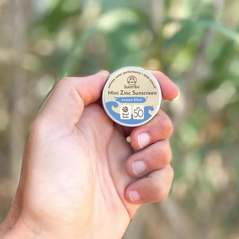 Suntribe Mini Zinc Sunscreen minerální ochranný krém na obličej a tělo SPF 50 Ocean Blue 15 g