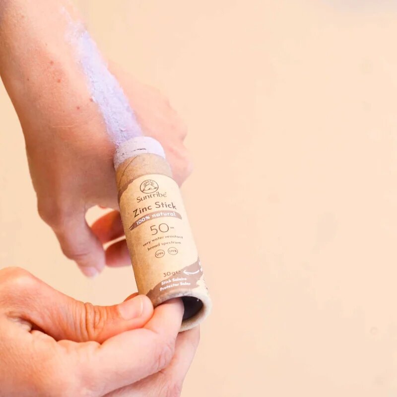 Suntribe Sports Zinc Stick minerální ochranná tyčinka na citlivá místa SPF 50 Cocoa Tint 30 g