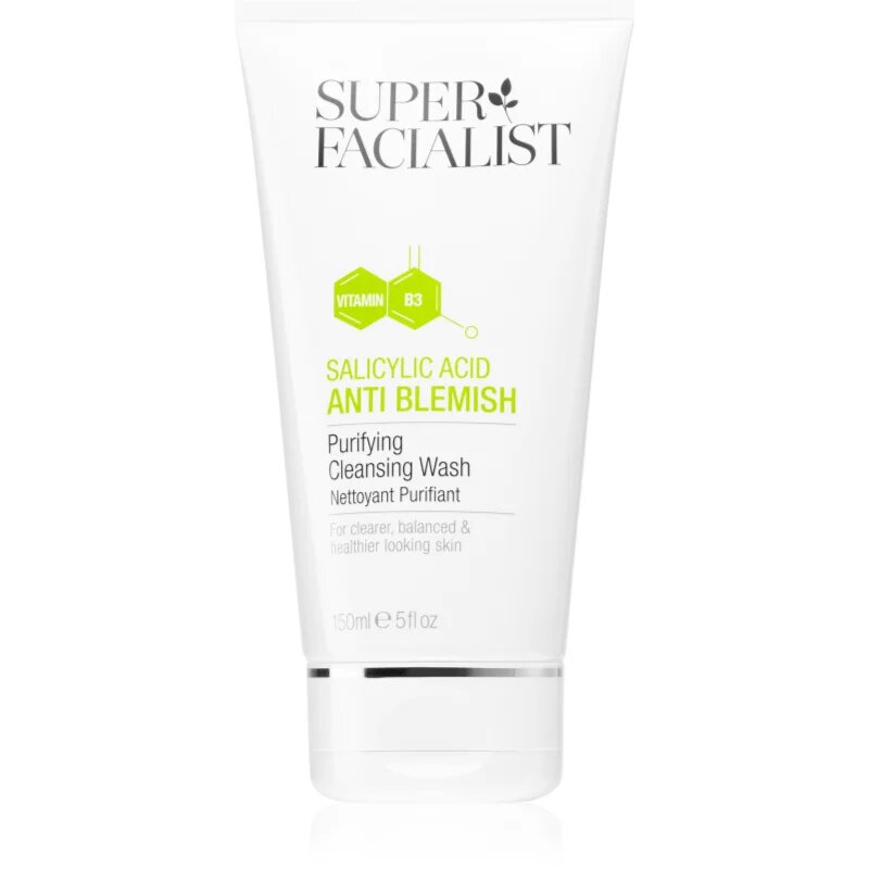 Super Facialist Salicylic Acid Anti Blemish odličovací čisticí gel pro problematickou a mastnou pokožku 150 ml