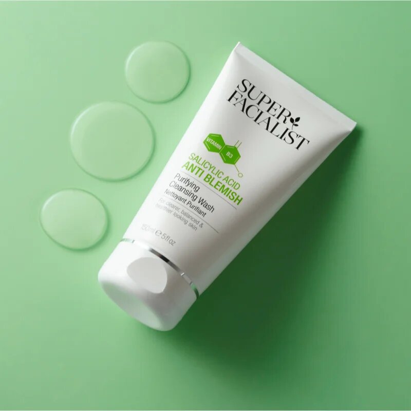 Super Facialist Salicylic Acid Anti Blemish odličovací čisticí gel pro problematickou a mastnou pokožku 150 ml