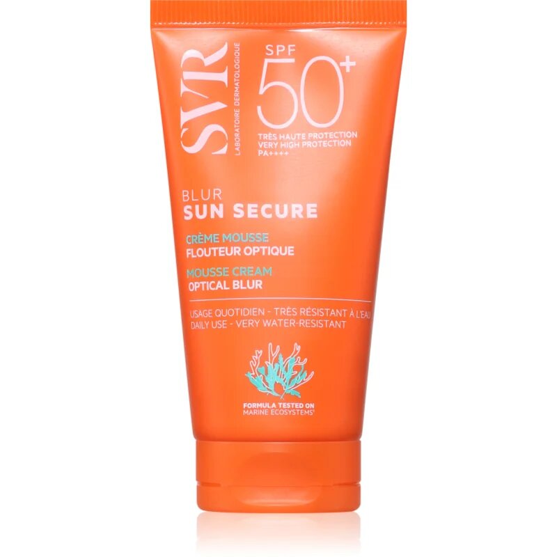SVR Sun Secure Blur ochranná pěna pro sjednocení tónu pleti SPF 50+ 50 ml