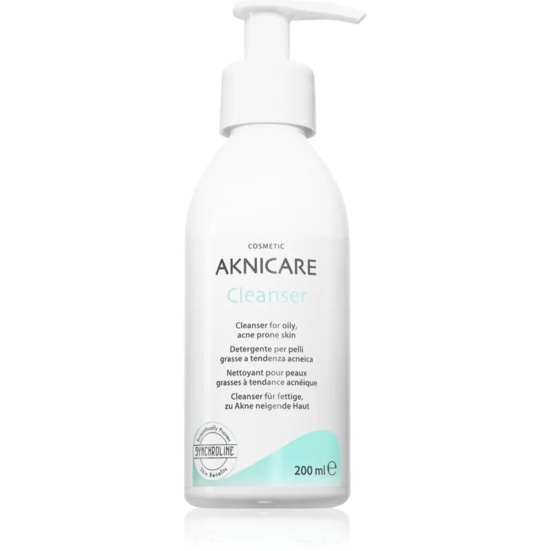 Synchroline Aknicare Cleanser čisticí gel pro redukci kožního mazu pro problematickou pleť akné 200 ml