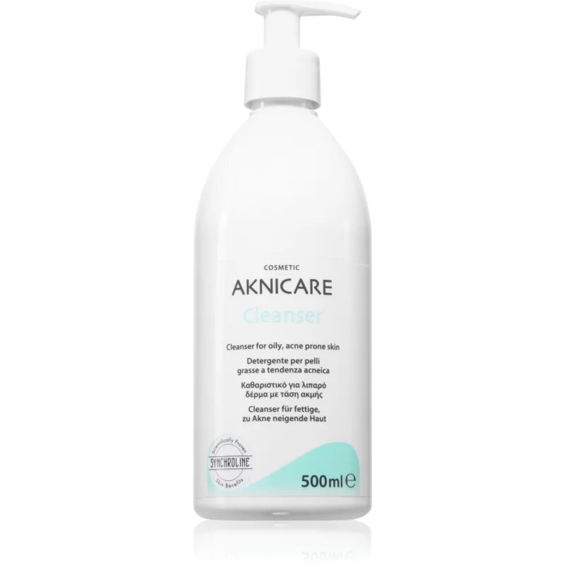 Synchroline Aknicare Cleanser čisticí gel pro redukci kožního mazu pro problematickou pleť akné 500 ml