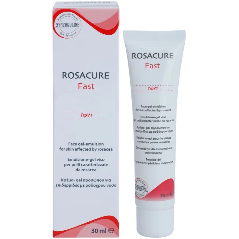 Synchroline Rosacure Fast gelová emulze pro citlivou pleť se sklonem ke zčervenání 30 ml