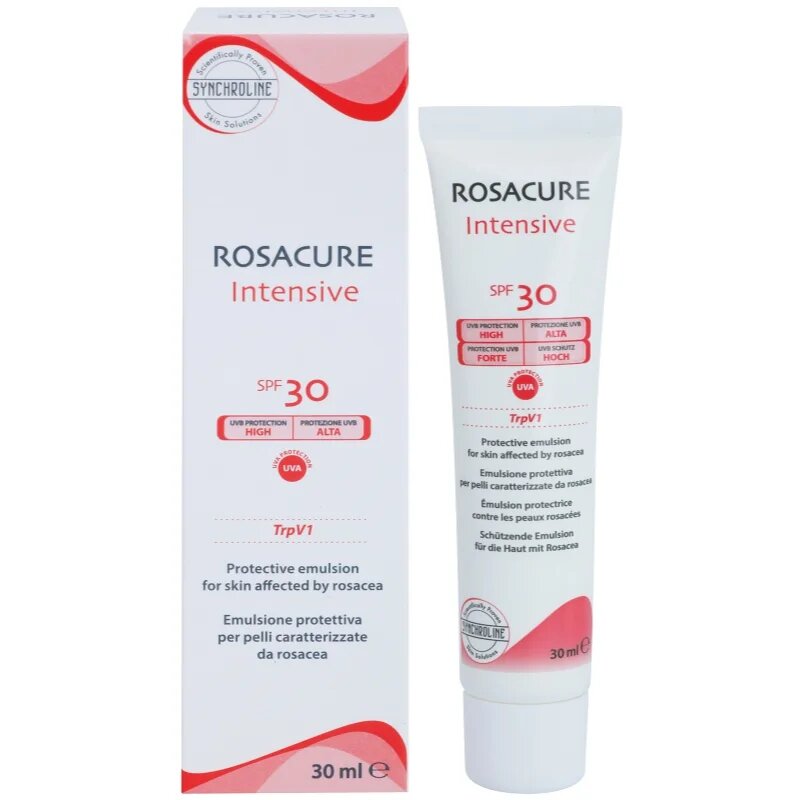Synchroline Rosacure Intensive ochranná emulze pro citlivou pleť se sklonem ke zčervenání SPF 30 30 ml