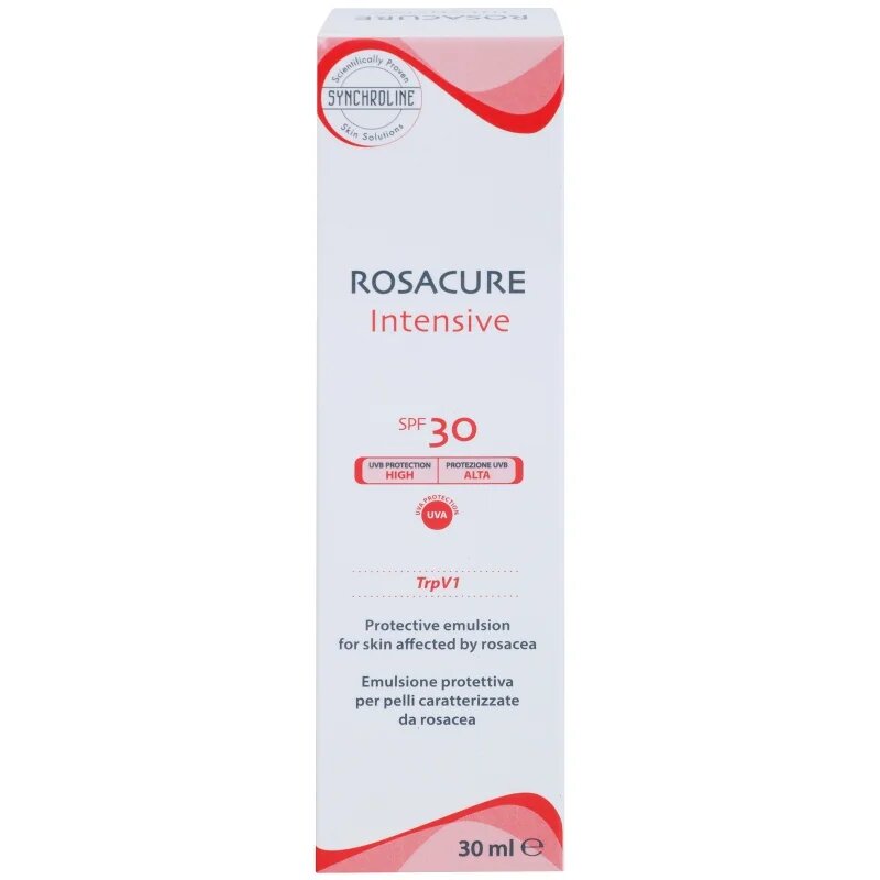 Synchroline Rosacure Intensive ochranná emulze pro citlivou pleť se sklonem ke zčervenání SPF 30 30 ml
