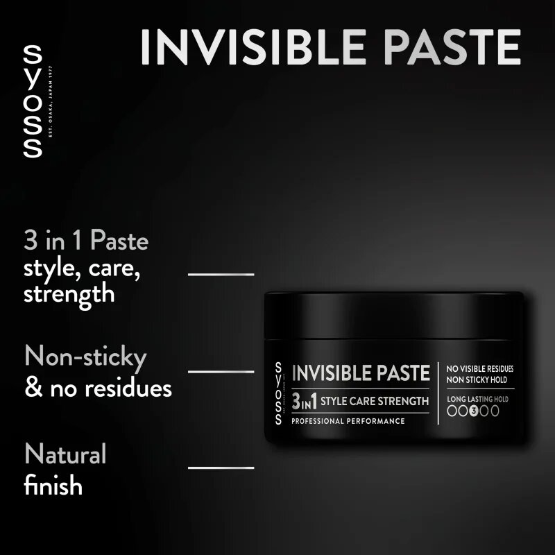 Syoss Invisible Hold transparentní stylingová pasta pro středně silnou fixaci 100 ml