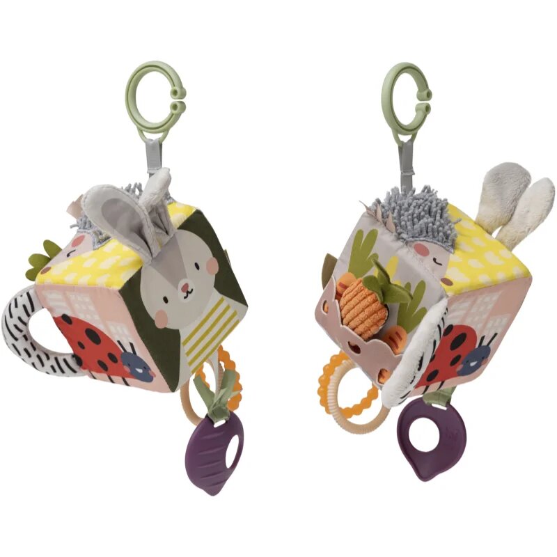 Taf Toys Activity Cube Urban Garden kontrastní závěsná hračka s kousátkem 1 ks