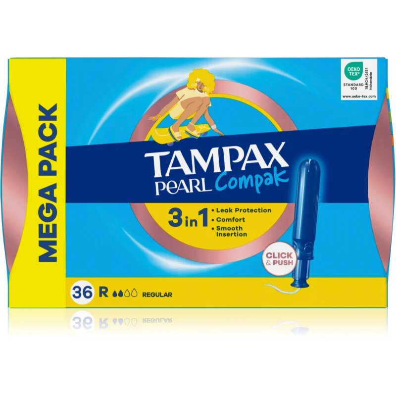 Tampax Pearl Compak Regular tampony s aplikátorem 36 ks