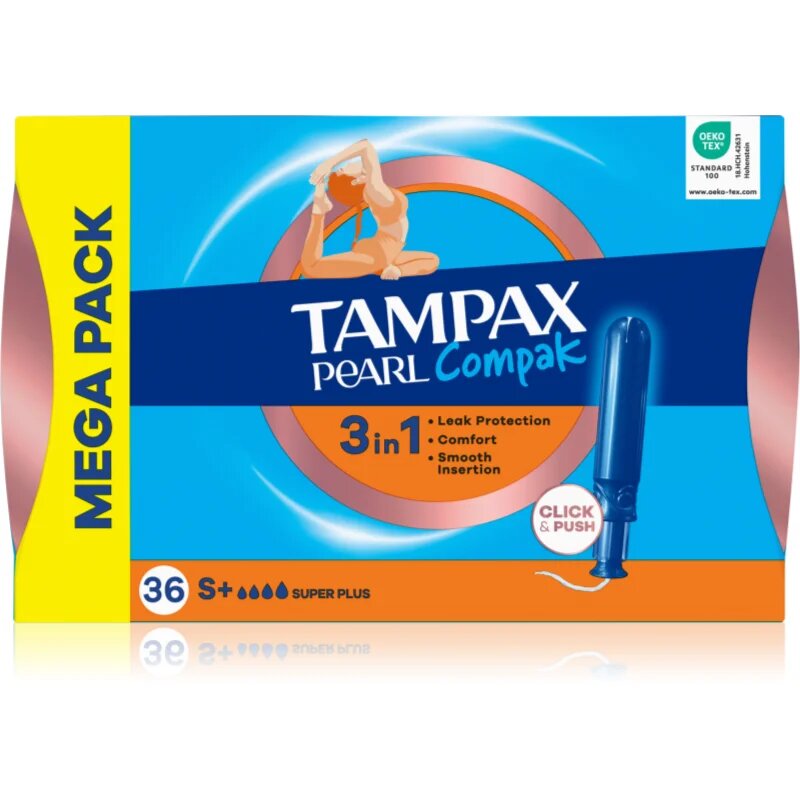 Tampax Pearl Compak Super Plus tampony s aplikátorem 36 ks