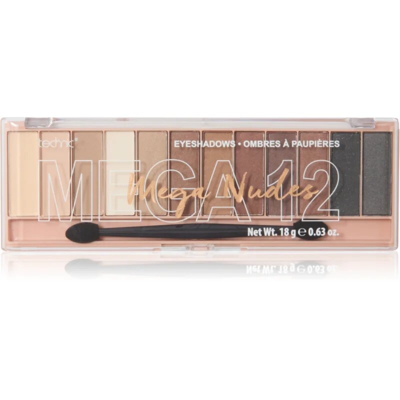 Technic Cosmetics Mega Eyeshadows paletka očních stínů odstín Mega Nudes 18 g