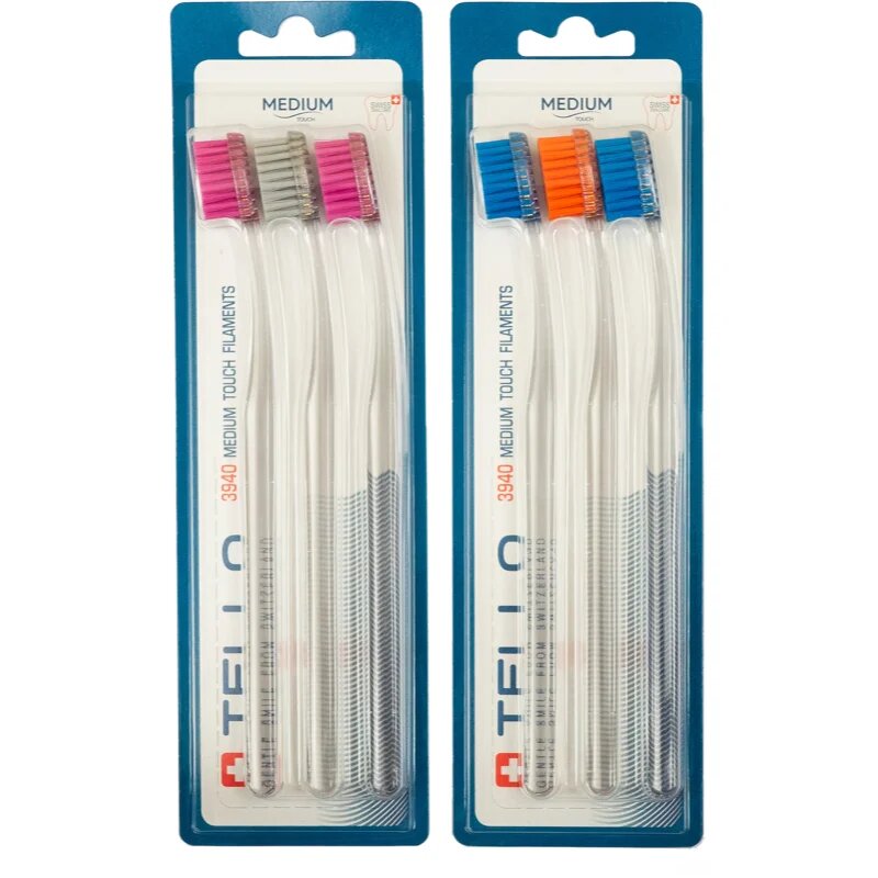 TELLO 3940 Medium 3pack zubní kartáček 3 ks